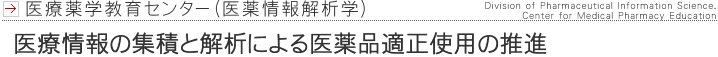 医薬情報解析学